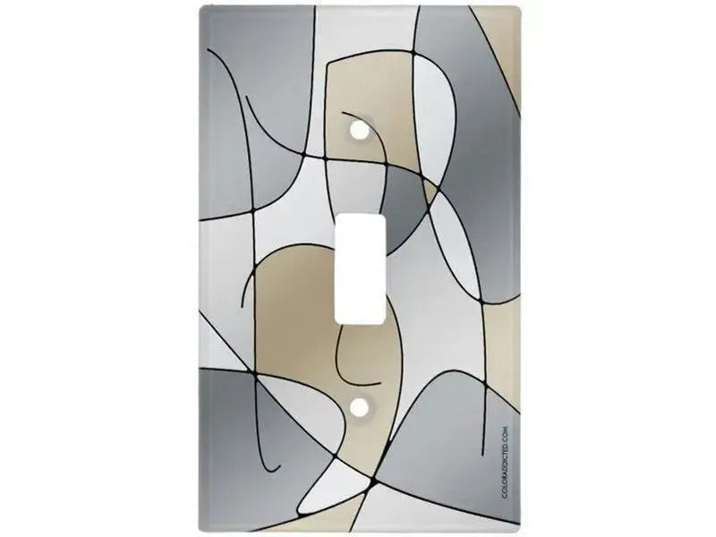 Toggle Light Switch Covers-ABSTRACT CURVES #1 Single, Double & Triple-Toggle Light Switch Covers-from COLORADDICTED.COM-