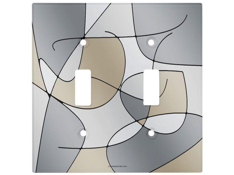 Light Switch Covers-ABSTRACT CURVES #1 Single, Double &amp; Triple-Toggle Light Switch Covers-from COLORADDICTED.COM-