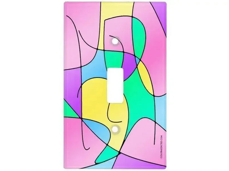 Toggle Light Switch Covers-ABSTRACT CURVES #1 Single, Double & Triple-Toggle Light Switch Covers-from COLORADDICTED.COM-