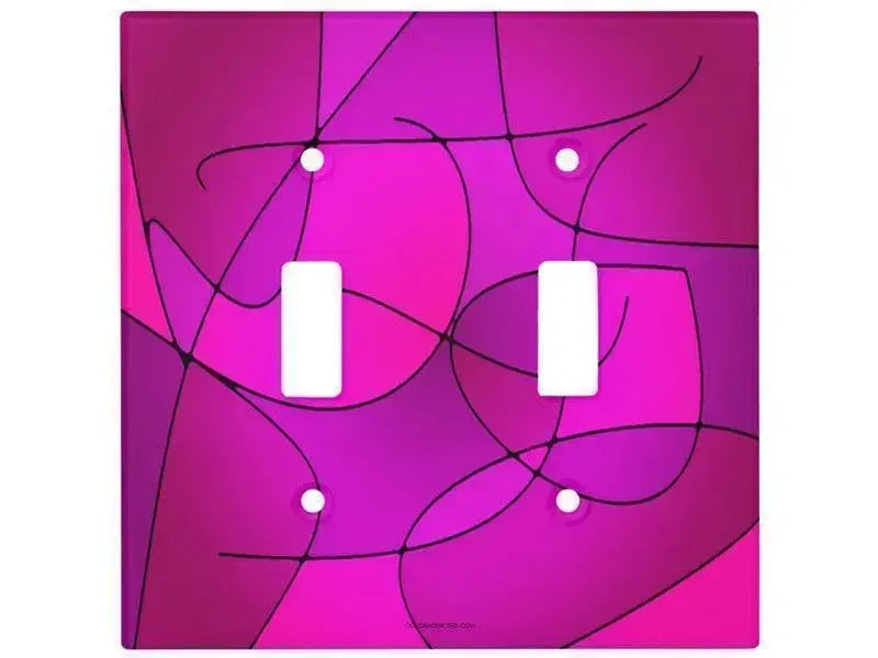 Toggle Light Switch Covers-ABSTRACT CURVES #1 Single, Double & Triple-Toggle Light Switch Covers-from COLORADDICTED.COM-