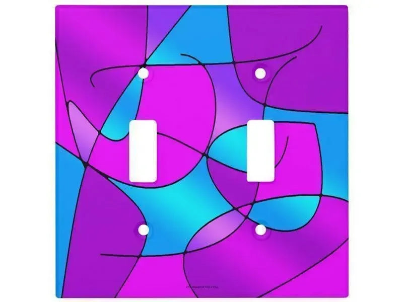 Toggle Light Switch Covers-ABSTRACT CURVES #1 Single, Double & Triple-Toggle Light Switch Covers-from COLORADDICTED.COM-