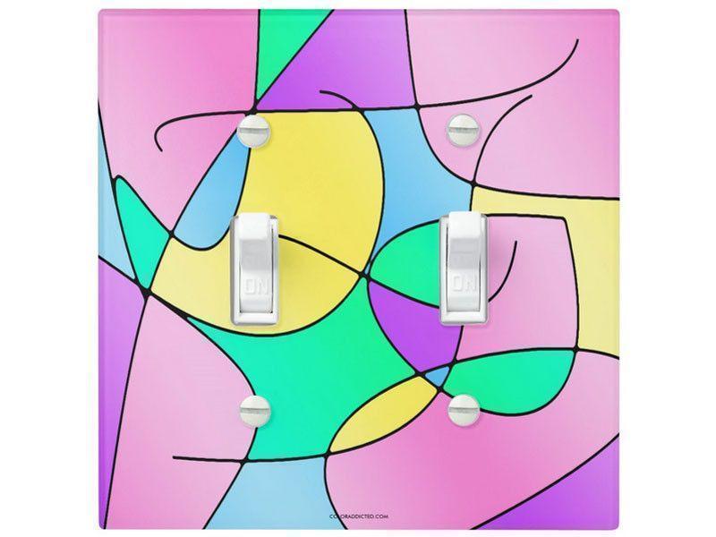 Toggle Light Switch Covers-ABSTRACT CURVES #1 Single, Double &amp; Triple-Toggle Light Switch Covers-from COLORADDICTED.COM-