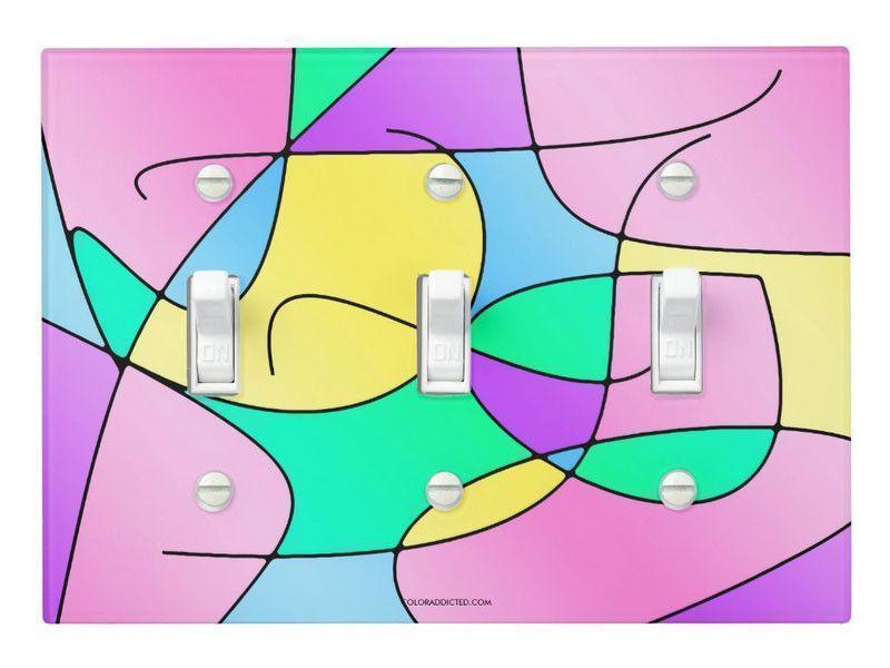 Light Switch Covers-ABSTRACT CURVES #1 Single, Double &amp; Triple-Toggle Light Switch Covers-from COLORADDICTED.COM-