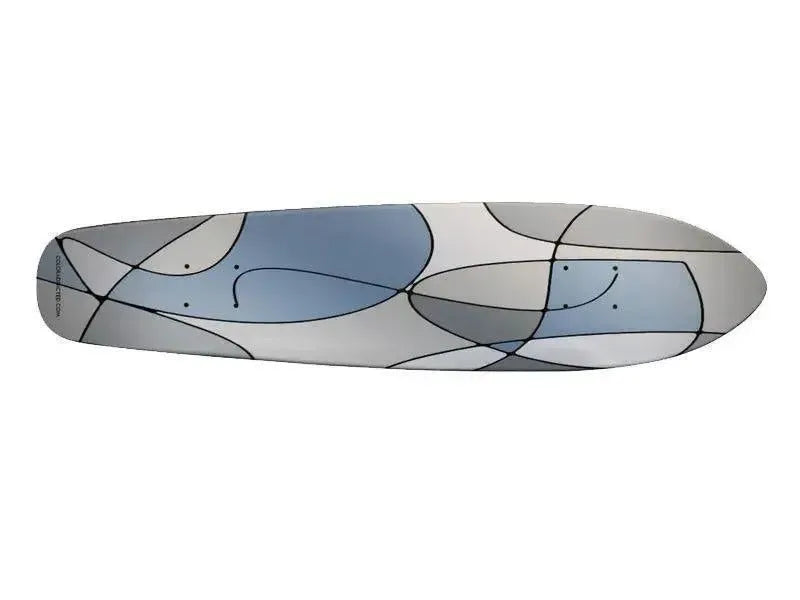 Skateboard Decks-ABSTRACT CURVES #1 Skateboard Decks-Grays-from COLORADDICTED.COM-