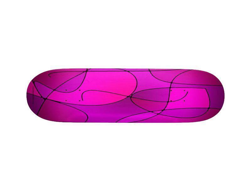 Skateboard Decks-ABSTRACT CURVES #1 Skateboard Decks-Purples &amp; Fuchsias &amp; Magentas-from COLORADDICTED.COM-