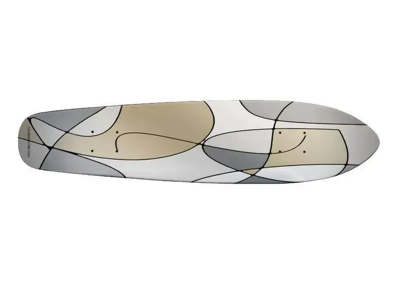Skateboards-ABSTRACT CURVES #1 Skateboards-Grays & Beiges-from COLORADDICTED.COM-