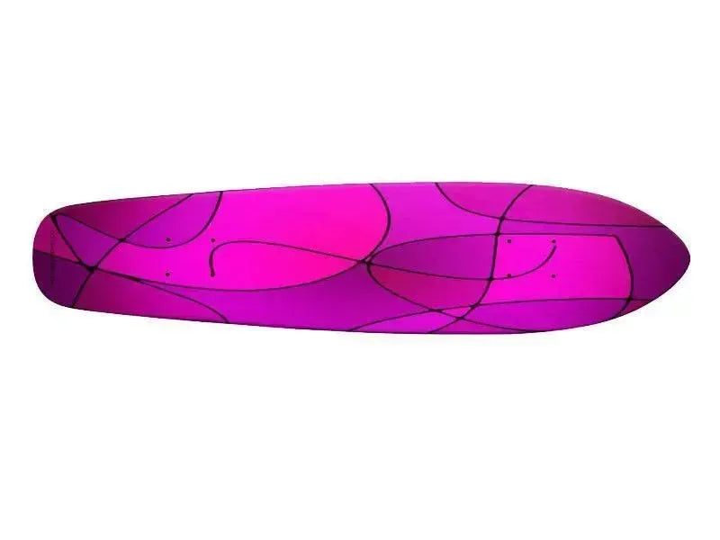 Skateboards-ABSTRACT CURVES #1 Skateboards-Purples & Fuchsias & Magentas-from COLORADDICTED.COM-