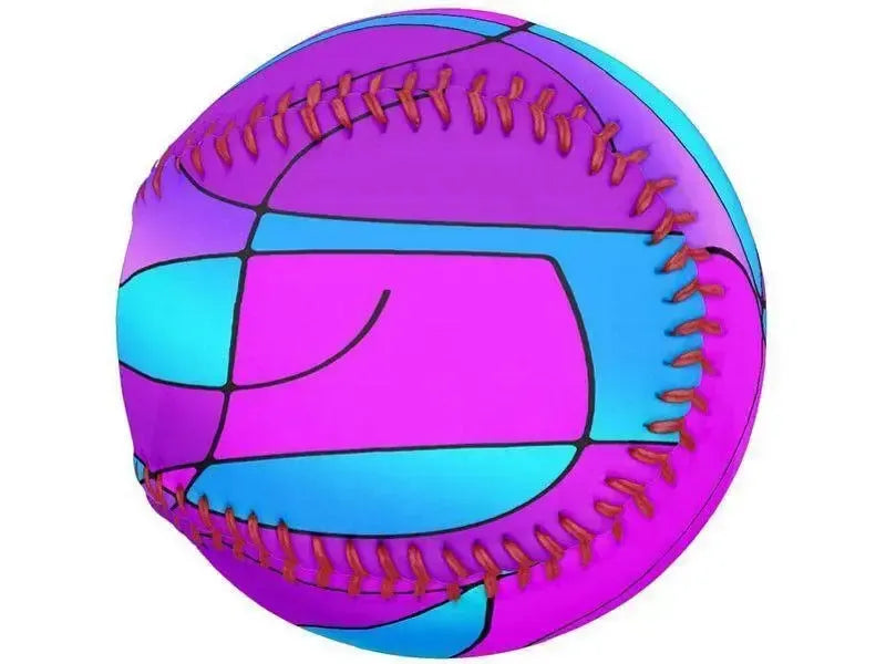 Softballs-ABSTRACT CURVES #1 Softballs-Purples & Fuchsias & Magentas & Turquoises-from COLORADDICTED.COM-