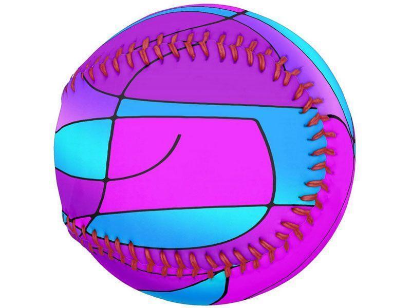 Softballs-ABSTRACT CURVES #1 Softballs-Purples & Fuchsias & Magentas & Turquoises-from COLORADDICTED.COM-