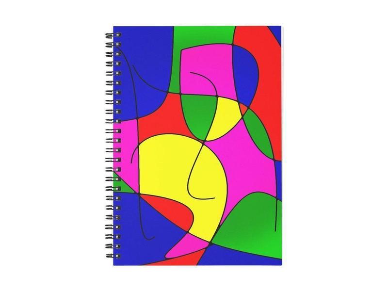 Spiral Notebooks-ABSTRACT CURVES #1 Spiral Notebooks-Multicolor Bright-from COLORADDICTED.COM-