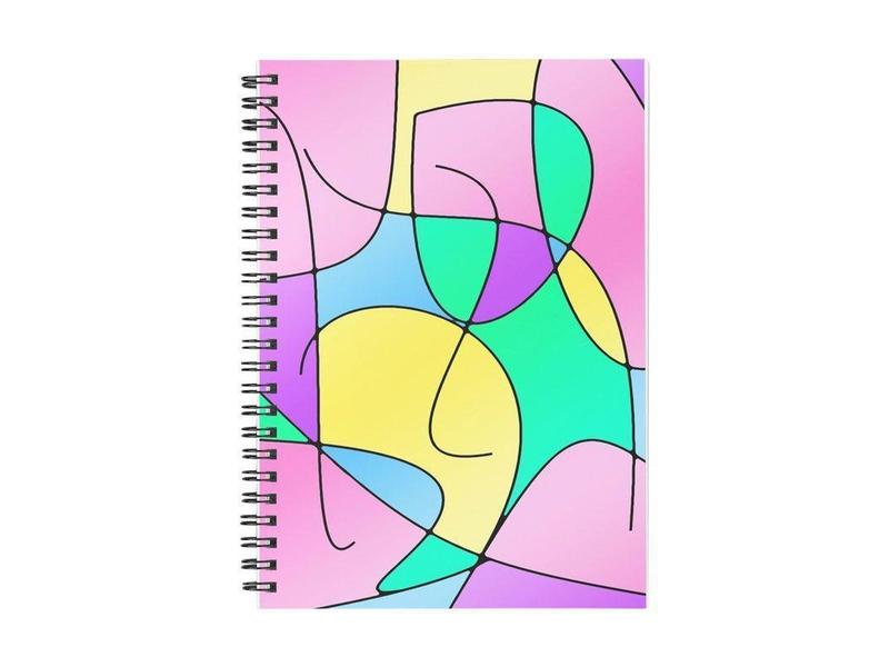 Spiral Notebooks-ABSTRACT CURVES #1 Spiral Notebooks-from COLORADDICTED.COM-