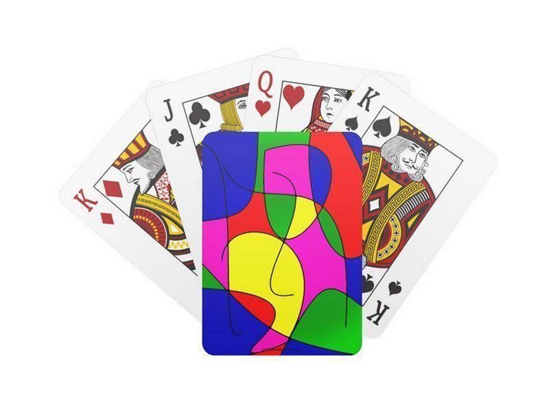 Playing Cards-ABSTRACT CURVES #1 Standard Playing Cards-Multicolor Bright-from COLORADDICTED.COM-