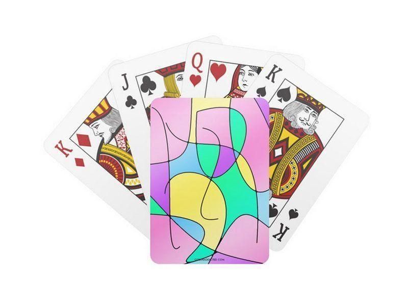 Playing Cards-ABSTRACT CURVES #1 Standard Playing Cards-Multicolor Light-from COLORADDICTED.COM-
