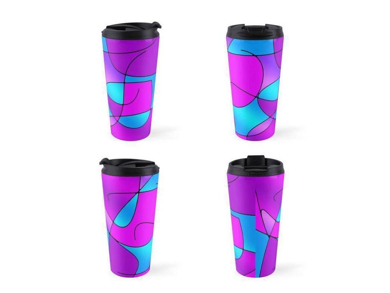 Travel Mugs-ABSTRACT CURVES #1 Travel Mugs-from COLORADDICTED.COM-