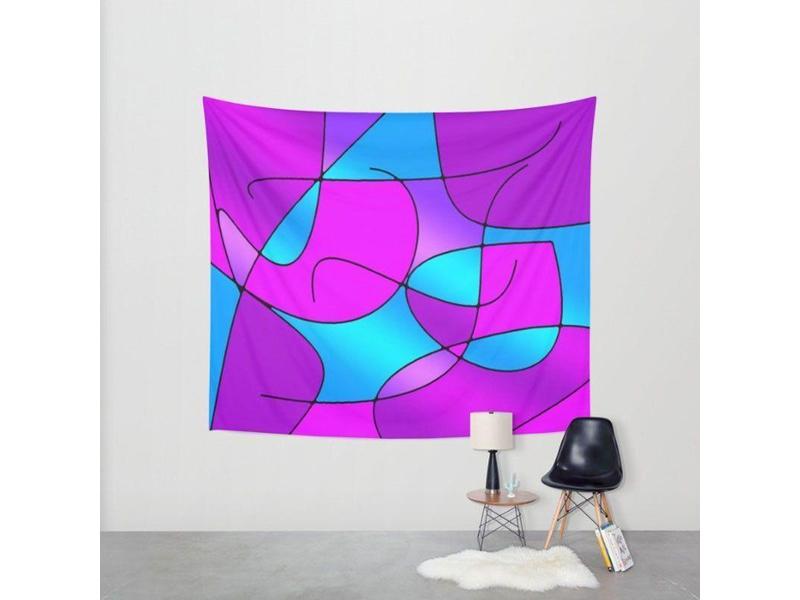 Wall Tapestries-ABSTRACT CURVES #1 Wall Tapestries-from COLORADDICTED.COM-