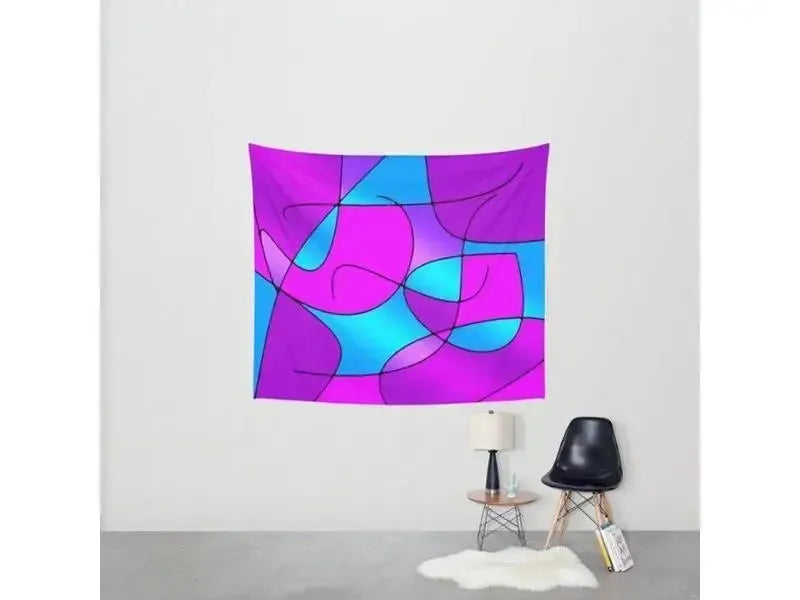 Wall Tapestries-ABSTRACT CURVES #1 Wall Tapestries-from COLORADDICTED.COM-