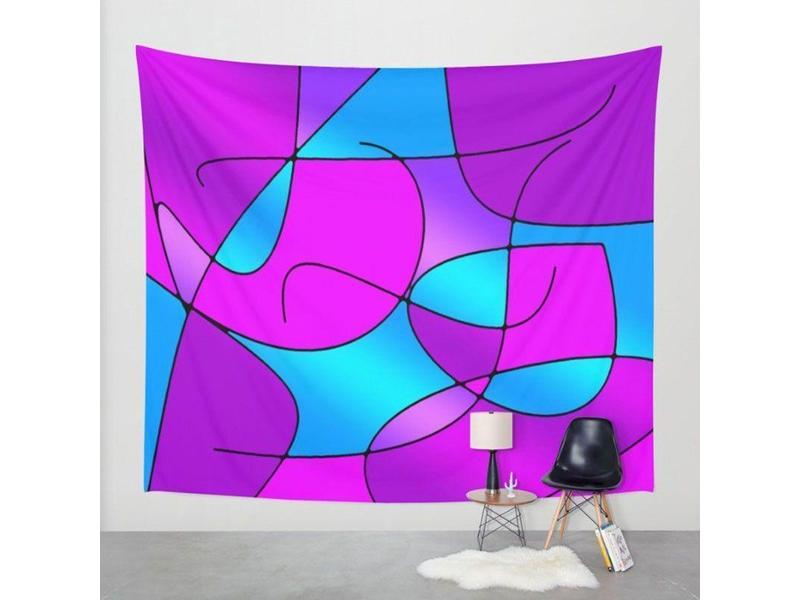 Wall Tapestries-ABSTRACT CURVES #1 Wall Tapestries-from COLORADDICTED.COM-