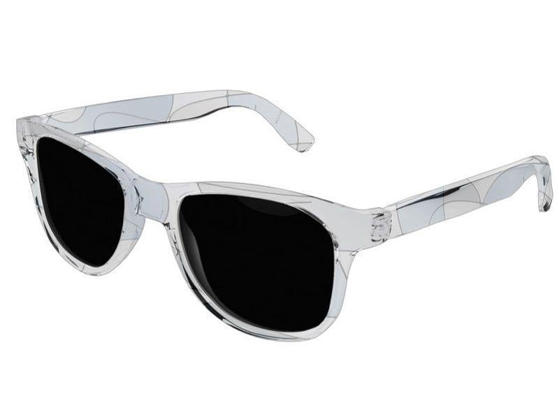 Wayfarer Sunglasses-ABSTRACT CURVES #1 Wayfarer Sunglasses (transparent background)-Grays-from COLORADDICTED.COM-