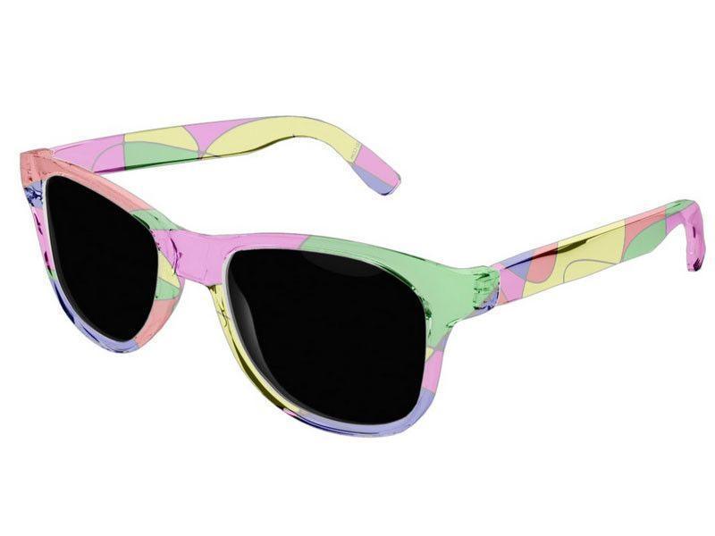 Wayfarer Sunglasses-ABSTRACT CURVES #1 Wayfarer Sunglasses (transparent background)-Multicolor Bright-from COLORADDICTED.COM-