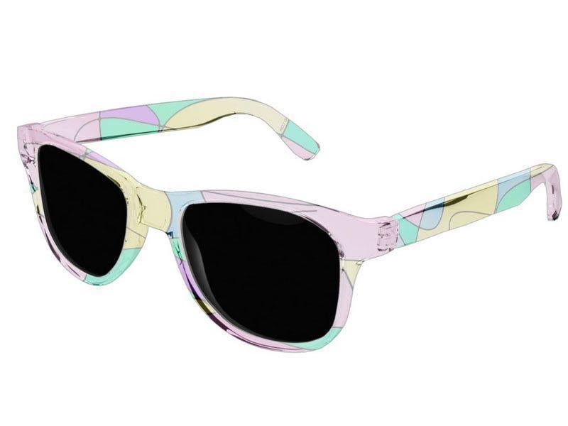 Wayfarer Sunglasses-ABSTRACT CURVES #1 Wayfarer Sunglasses (transparent background)-Multicolor Light-from COLORADDICTED.COM-
