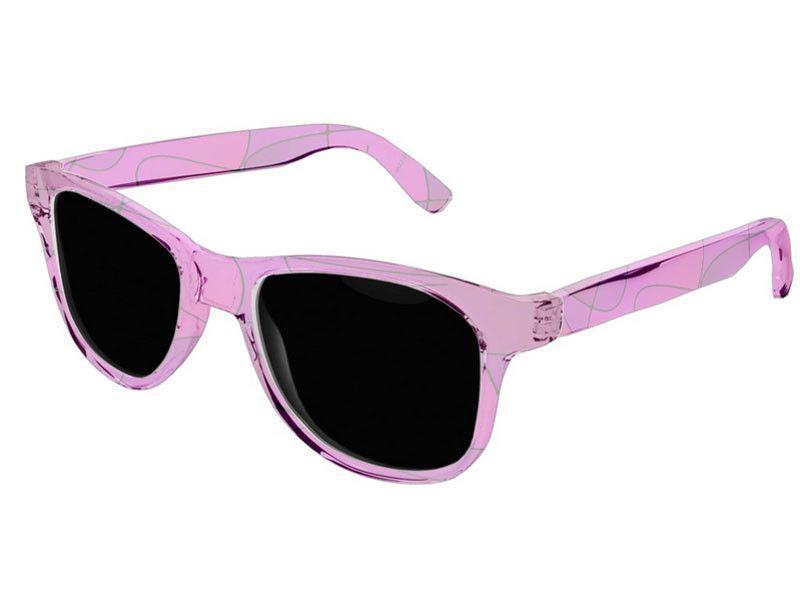 Wayfarer Sunglasses-ABSTRACT CURVES #1 Wayfarer Sunglasses (transparent background)-Purples, Fuchsias &amp; Magentas-from COLORADDICTED.COM-