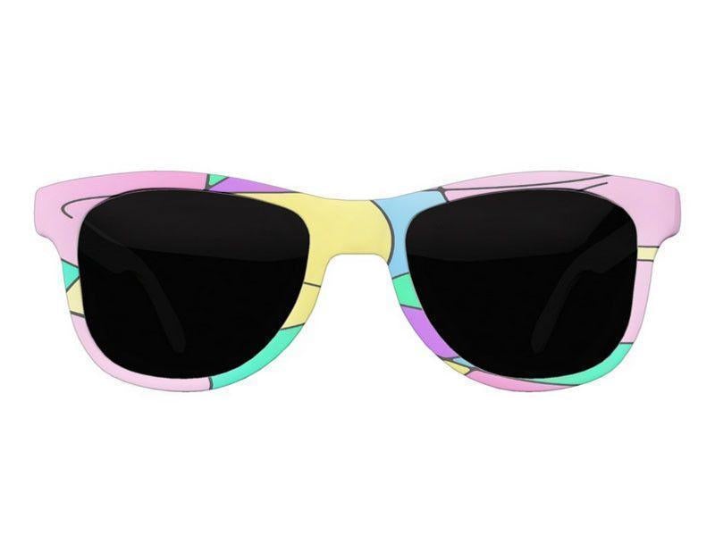 Wayfarer Sunglasses-ABSTRACT CURVES #1 Wayfarer Sunglasses (white background)-Multicolor Light-from COLORADDICTED.COM-