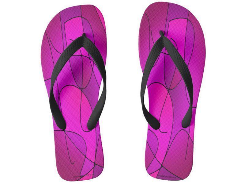 Flip Flops-ABSTRACT CURVES #1 Wide-Strap Flip Flops-from COLORADDICTED.COM-