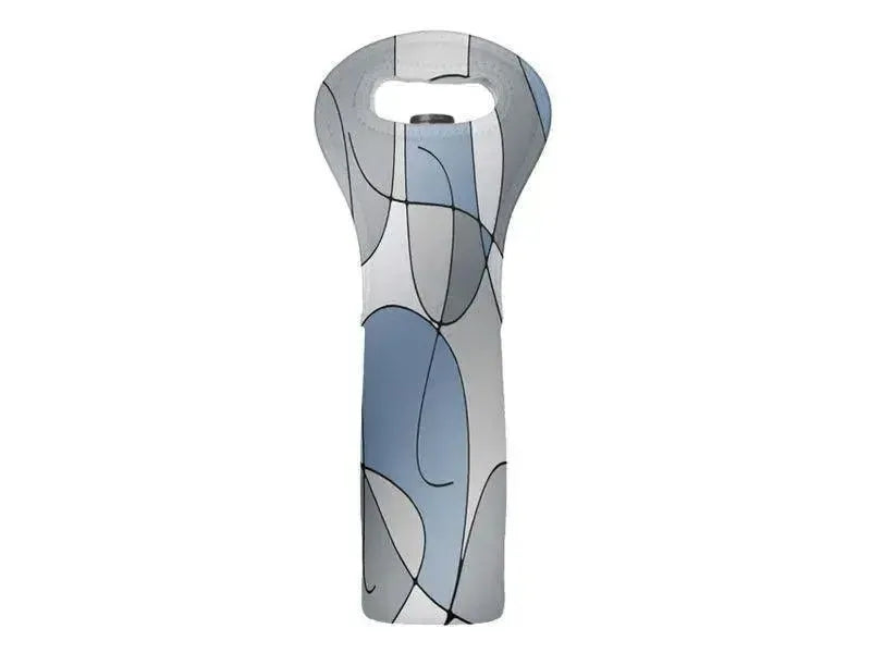 Wine Totes-ABSTRACT CURVES #1 Wine Totes-Grays-from COLORADDICTED.COM-