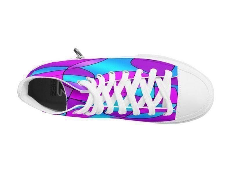 ZipZ High-Top Sneakers-ABSTRACT CURVES #1 ZipZ High-Top Sneakers-from COLORADDICTED.COM-