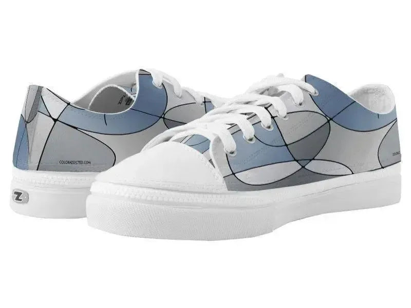 ZipZ Low-Top Sneakers-ABSTRACT CURVES #1 ZipZ Low-Top Sneakers-from COLORADDICTED.COM-