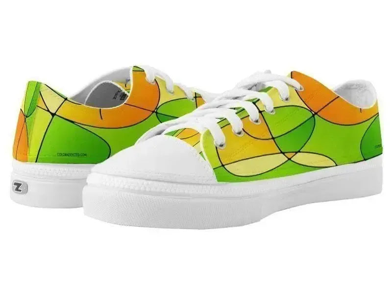 ZipZ Low-Top Sneakers-ABSTRACT CURVES #1 ZipZ Low-Top Sneakers-from COLORADDICTED.COM-