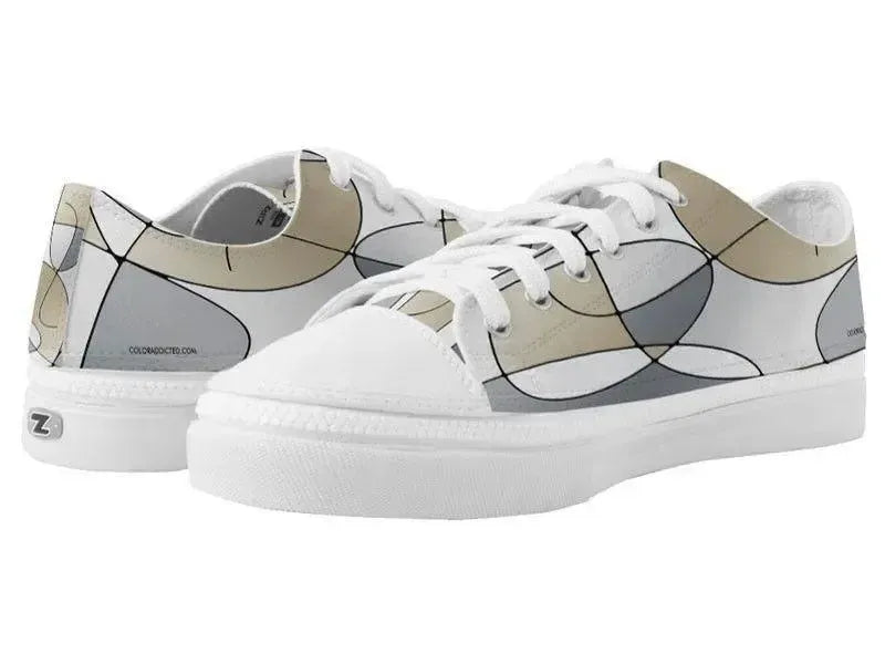ZipZ Low-Top Sneakers-ABSTRACT CURVES #1 ZipZ Low-Top Sneakers-from COLORADDICTED.COM-