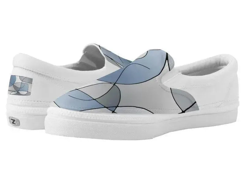 ZipZ Slip-On Sneakers-ABSTRACT CURVES #1 ZipZ Slip-On Sneakers-from COLORADDICTED.COM-