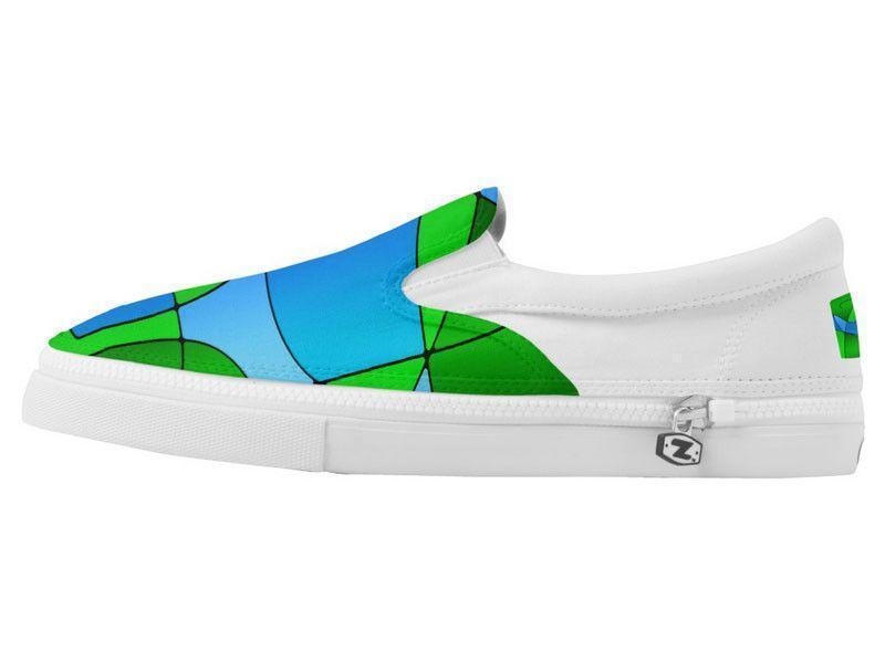 ZipZ Slip-On Sneakers-ABSTRACT CURVES #1 ZipZ Slip-On Sneakers-from COLORADDICTED.COM-