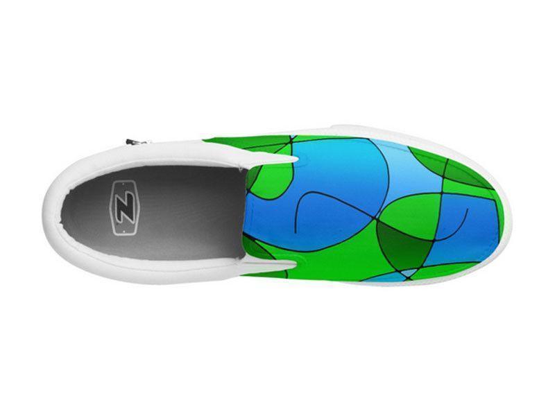ZipZ Slip-On Sneakers-ABSTRACT CURVES #1 ZipZ Slip-On Sneakers-from COLORADDICTED.COM-