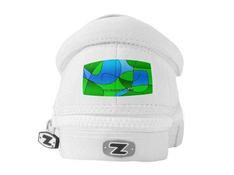 ZipZ Slip-On Sneakers-ABSTRACT CURVES #1 ZipZ Slip-On Sneakers-from COLORADDICTED.COM-