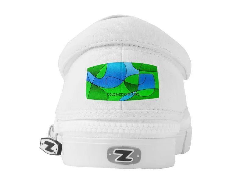 ZipZ Slip-On Sneakers-ABSTRACT CURVES #1 ZipZ Slip-On Sneakers-from COLORADDICTED.COM-