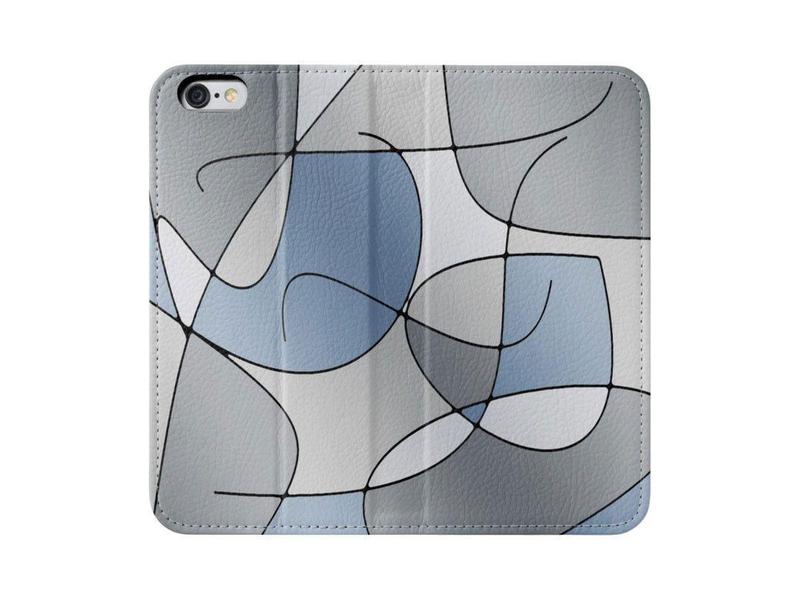 iPhone Wallets-ABSTRACT CURVES #1 iPhone Wallets-Grays-from COLORADDICTED.COM-