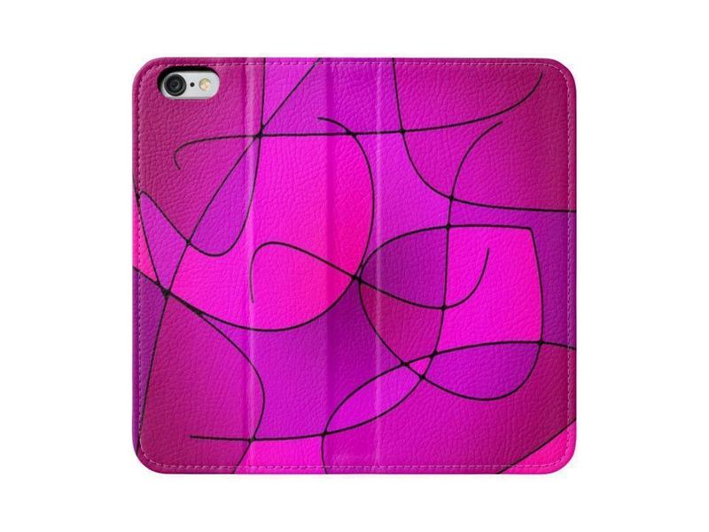 iPhone Wallets-ABSTRACT CURVES #1 iPhone Wallets-Purples &amp; Fuchsias &amp; Magentas-from COLORADDICTED.COM-