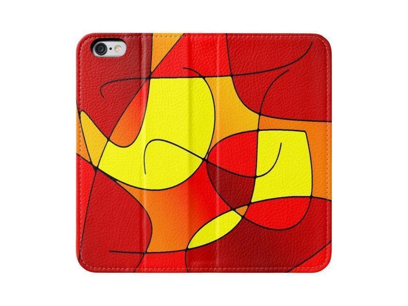 iPhone Wallets-ABSTRACT CURVES #1 iPhone Wallets-Reds &amp; Oranges &amp; Yellows-from COLORADDICTED.COM-