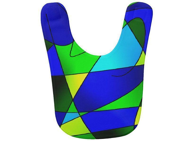 Baby Bibs-ABSTRACT CURVES #2 Baby Bibs-Blues &amp; Greens-from COLORADDICTED.COM-