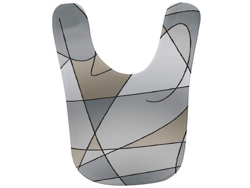 Baby Bibs-ABSTRACT CURVES #2 Baby Bibs-Grays &amp; Beiges-from COLORADDICTED.COM-