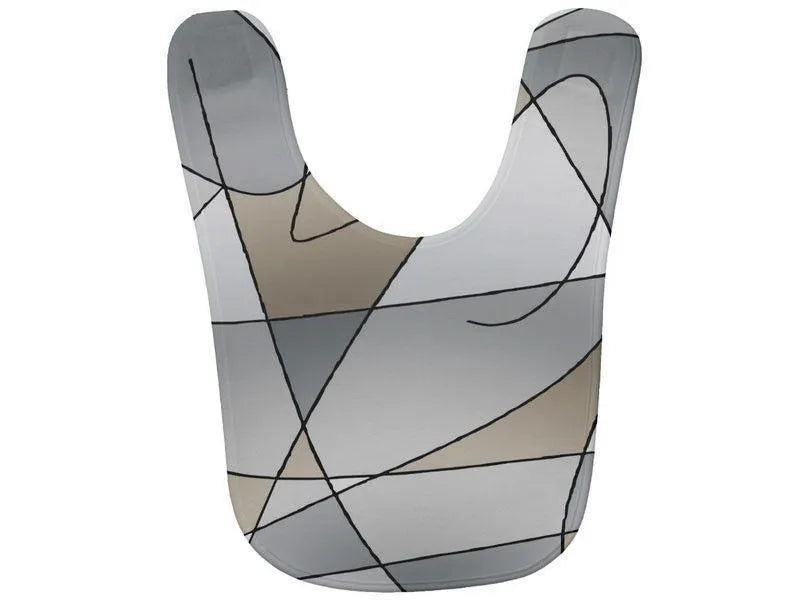 Baby Bibs-ABSTRACT CURVES #2 Baby Bibs-Grays &amp; Beiges-from COLORADDICTED.COM-