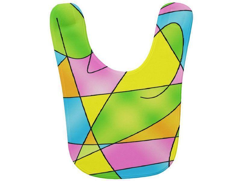 Baby Bibs-ABSTRACT CURVES #2 Baby Bibs-Multicolor Light-from COLORADDICTED.COM-
