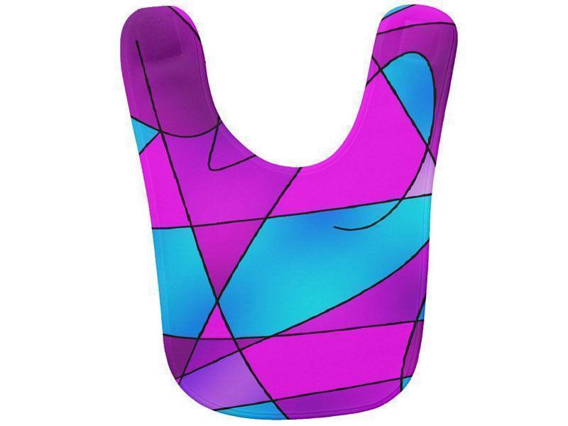 Baby Bibs-ABSTRACT CURVES #2 Baby Bibs-Purples, Violets, Fuchsias &amp; Turquoises-from COLORADDICTED.COM-