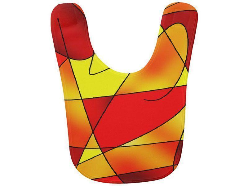 Baby Bibs-ABSTRACT CURVES #2 Baby Bibs-Reds, Oranges &amp; Yellows-from COLORADDICTED.COM-
