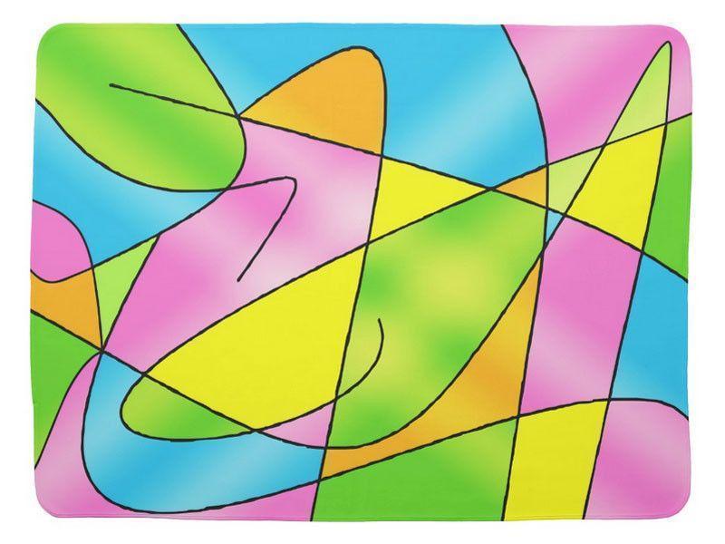 Baby Blankets-ABSTRACT CURVES #2 Baby Blankets-Multicolor Light-from COLORADDICTED.COM-