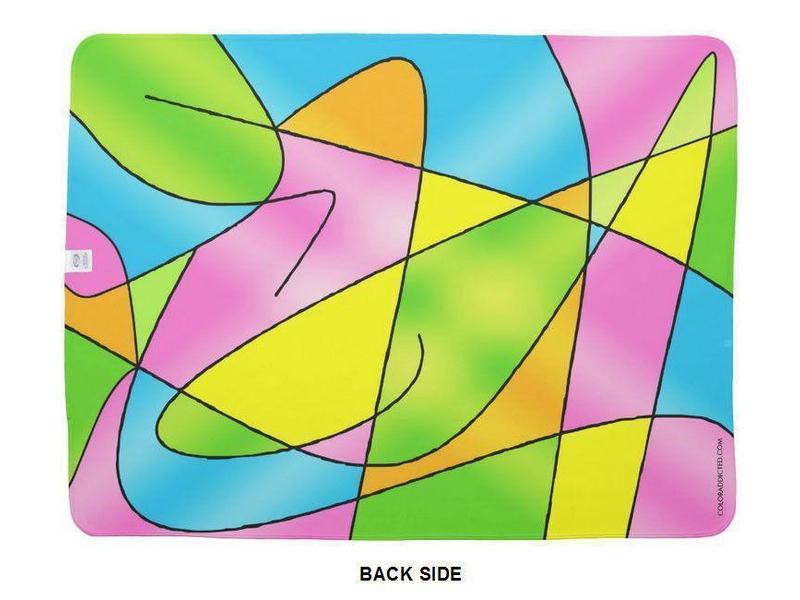 Baby Blankets-ABSTRACT CURVES #2 Baby Blankets-Multicolor Light-from COLORADDICTED.COM-