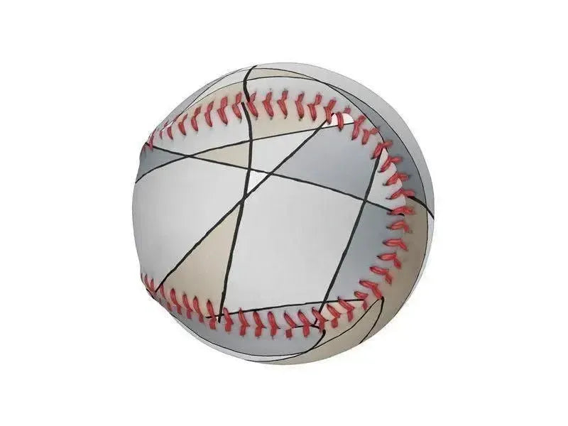 Baseballs-ABSTRACT CURVES #2 Baseballs-Grays & Beiges-from COLORADDICTED.COM-