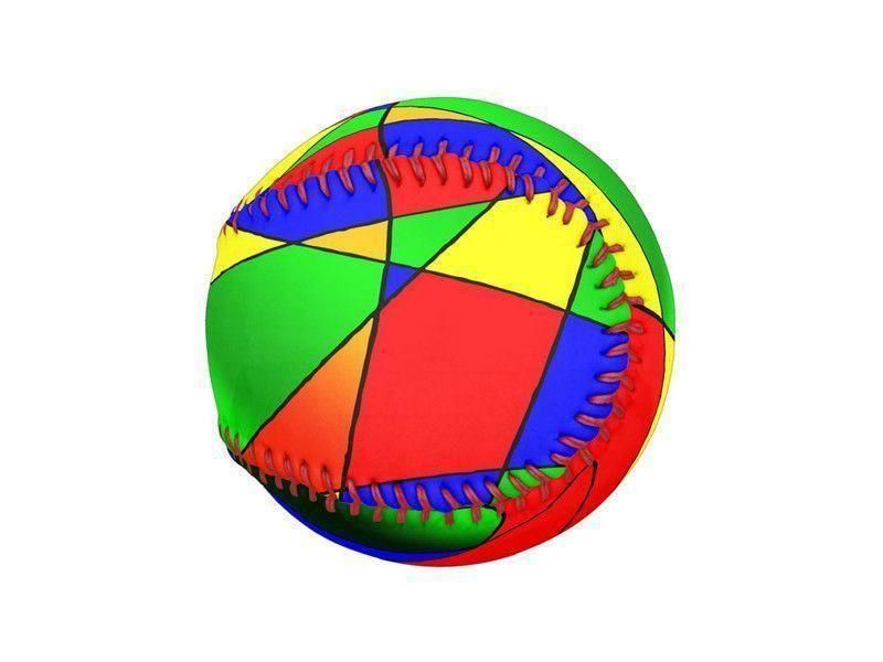 Baseballs-ABSTRACT CURVES #2 Baseballs-Multicolor Bright-from COLORADDICTED.COM-